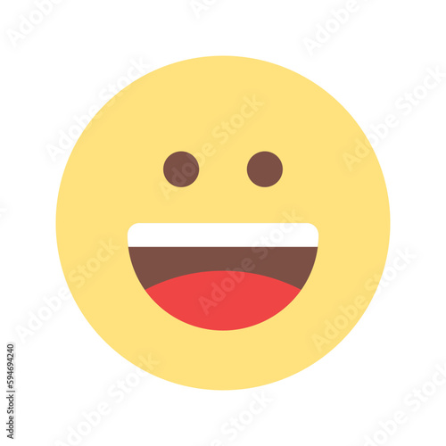 happy flat icon