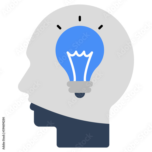 Modern design icon of creative brain