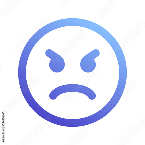 angry gradient icon