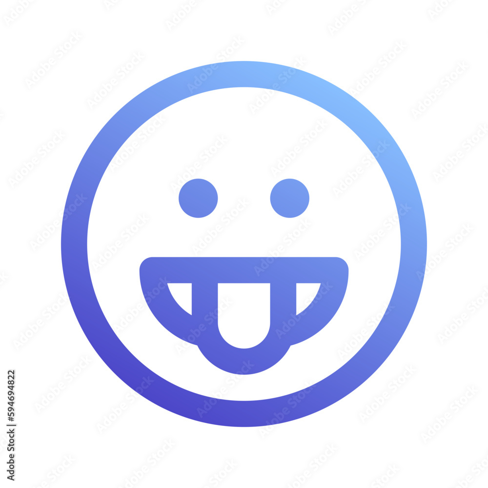 Fototapeta premium tongue out gradient icon