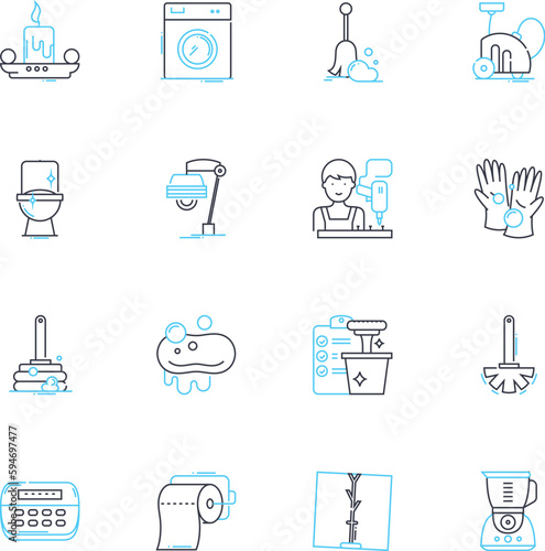 Table linear icons set. Furniture, Surface, Dining, Kitchen, Desk, Coffee, End line vector and concept signs. Side,Console,Folding outline illustrations