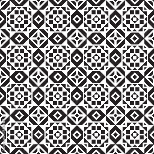 Vector seamless models. Modern stylish texture. Composition from regularly repeating geometrical element. Monochrome, simple. Vector illustrations.