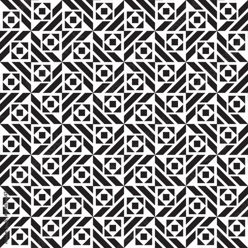 Vector seamless models. Modern stylish texture. Composition from regularly repeating geometrical element. Monochrome, simple. Vector illustrations.