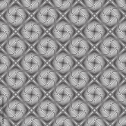 Vector seamless models. Modern stylish texture. Composition from regularly repeating geometrical element. Monochrome, simple. Vector illustrations.