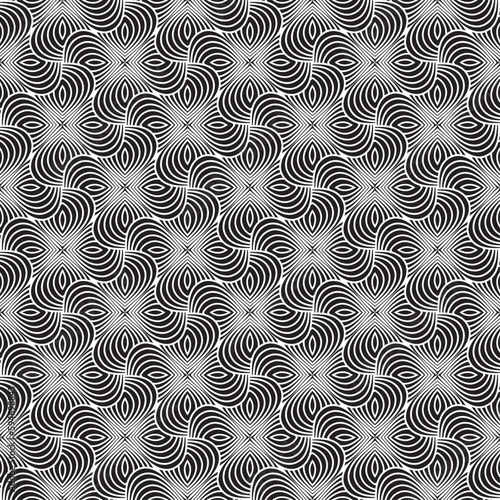 Vector seamless models. Modern stylish texture. Composition from regularly repeating geometrical element. Monochrome, simple. Vector illustrations.