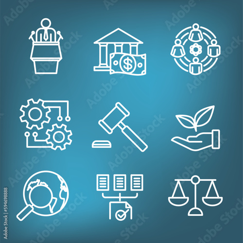 Company Analysis Using Pestel Methods Icon Set