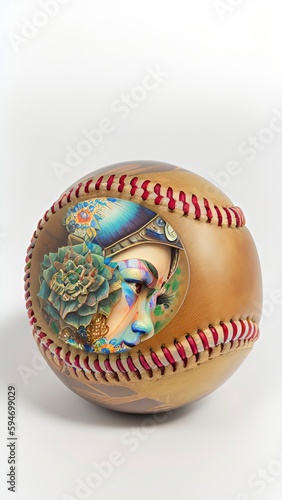 baseball glove and ball made using Generative AI Technology.