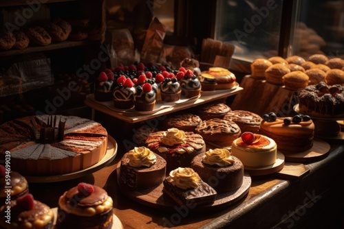 bakery and confectionery products beautiful image Generative AI