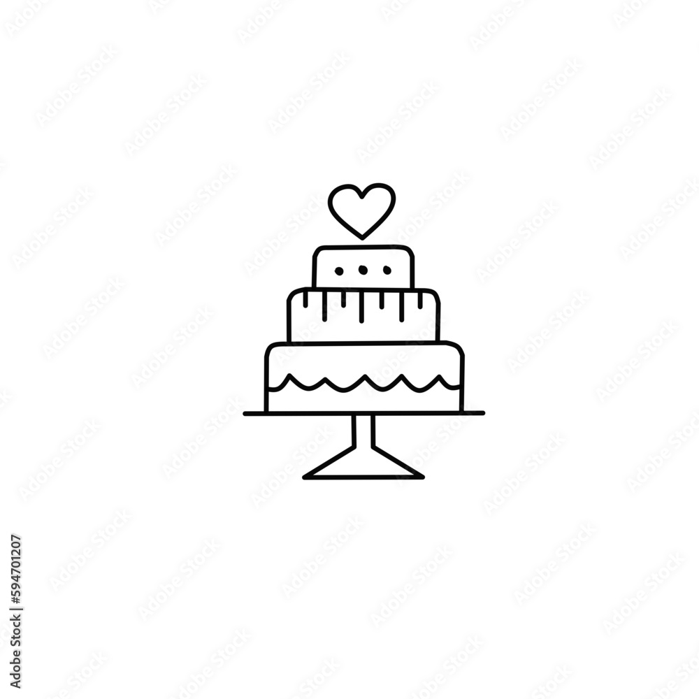 Cake vector set