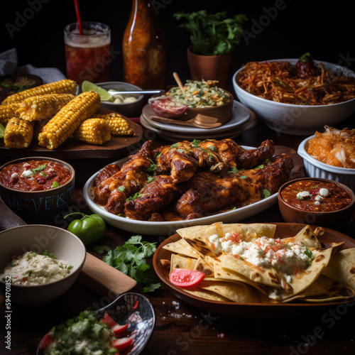 Mexican food on table