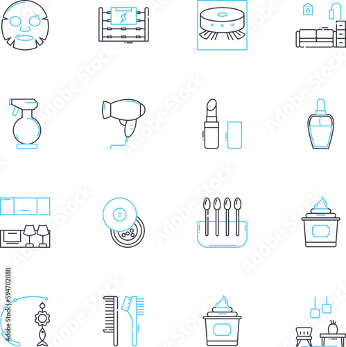 Sports Store linear icons set. Athletic, Active, Fitness, Equipment, Gear, Running, Training line vector and concept signs. Workout,Exercise,Performance outline illustrations