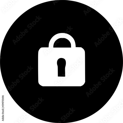 black fill lock reject icon, simple insecure password protection flat design concept vector for app ad web banner button ui ux interface elements isolate on white background