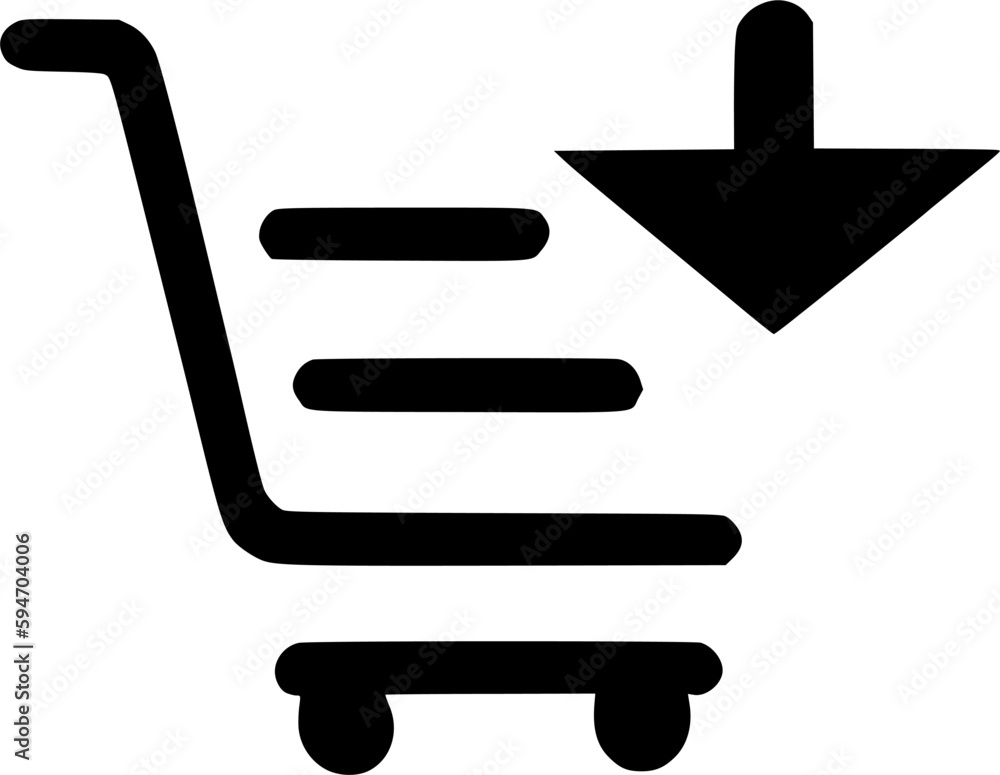 black individual add to shopping cart icon with down arrow, simple shopping put in flat design vector pictogram vector for app ad logotype web website button ui ux interface elements isolate on white black individual add to shopping cart icon with down arrow, simple shopping put in flat design vector pictogram vector for app ad logotype web website button ui ux interface elements isolate on white