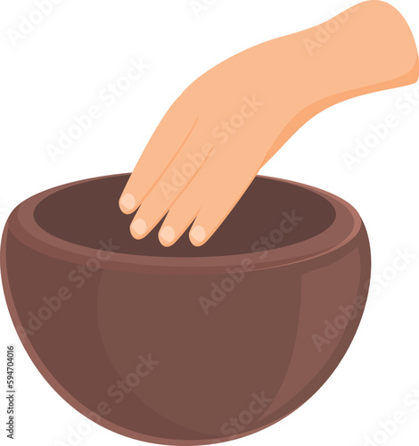 Handle pottery icon cartoon vector. Art workshop. Clay wheel