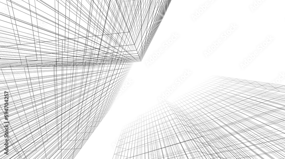 Abstract architecture building 3d rendering Abstract architecture building 3d rendering