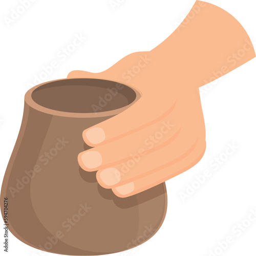 Studio pot icon cartoon vector. Art workshop. Jug potter
