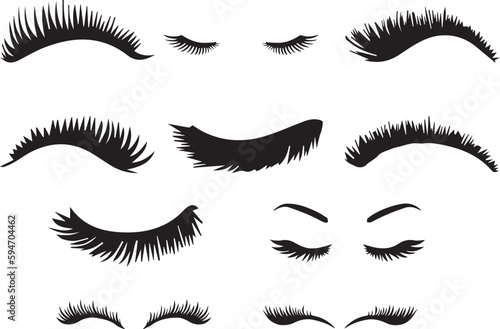 Eyelash Vector File, Vector Bundle File-Cut File-Vector Clip Art  