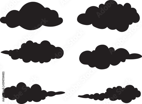 Clouds Vector File, Vector Bundle File-Cut File-Vector Clip Art  