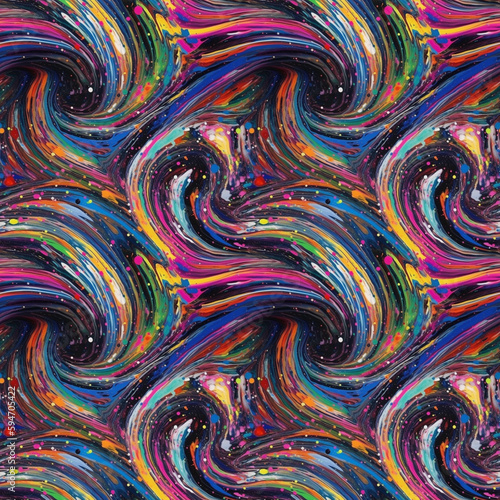 Bright creative colorful twisted lines in motion. Beautiful swirls, multicolored vortex. AI generative illustration.