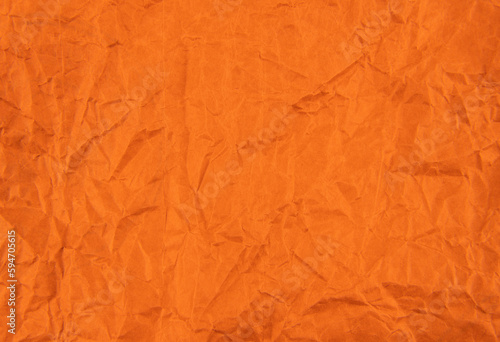 Wallpaper Mural Orange crumpled paper texture pattern. Rough grunge old blank. Torontodigital.ca
