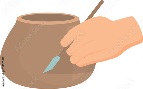 Working class icon cartoon vector. Art day. Jug studio