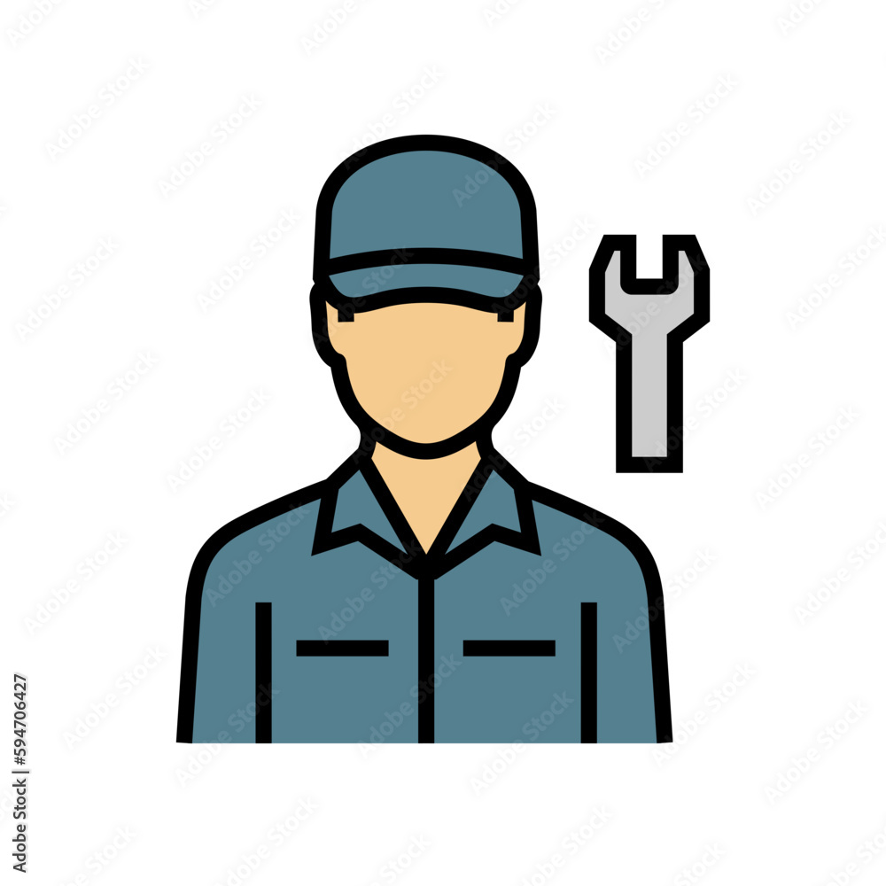 Technician Professional Worker Person Vector Icon