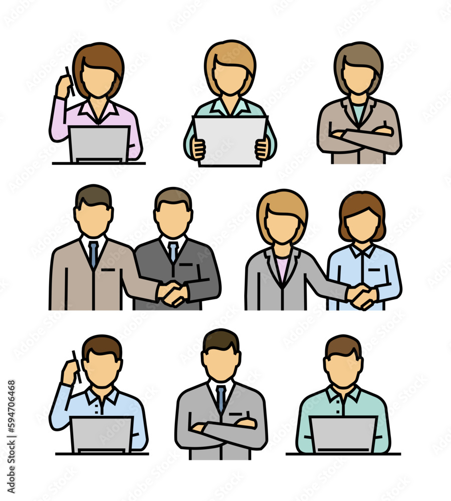 Business Professional Person Vector Icons Business Professional Person Vector Icons