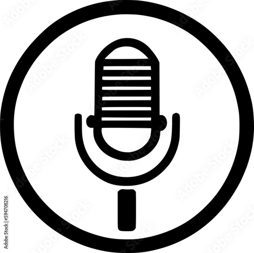 Mic icon vector symbol design illustration