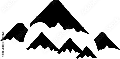 snow mountain icon vector symbol design illustration