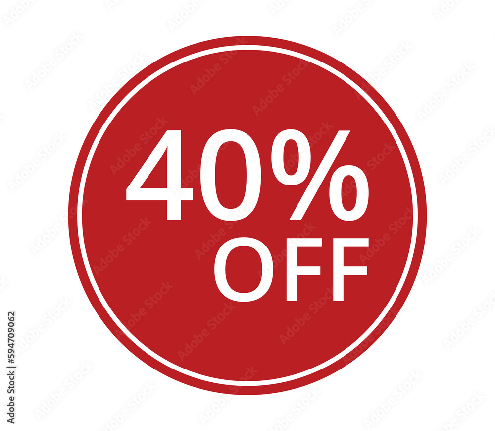 40% of discount. Discount price. Special offer discount.The concept of the social network.Vector illustration. 40% of discount. Discount price. Special offer discount.The concept of the social network.Vector illustration.