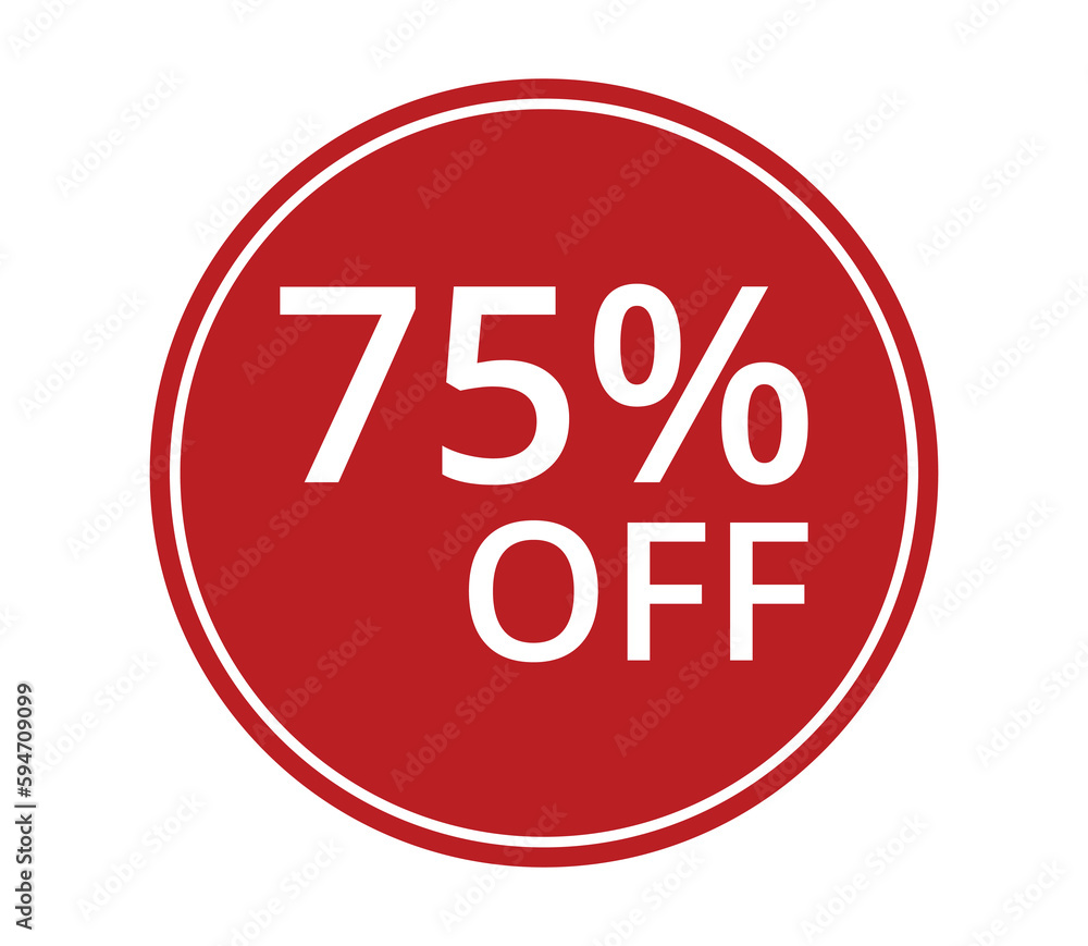75% of discount. Discount price. Special offer discount.The concept of the social network.Vector illustration. 75% of discount. Discount price. Special offer discount.The concept of the social network.Vector illustration.