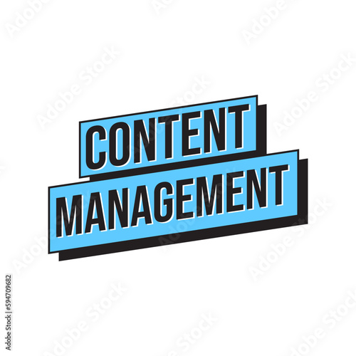 Content management content writing information icon label badge design vector