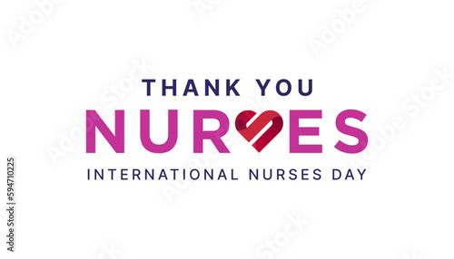 International Nurses Week is observed in United states form 6th to 12th May of each year. International Nurses week banner poster background template vector illustration.