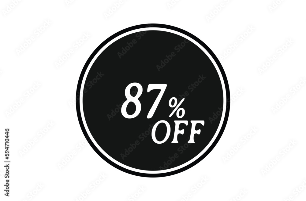 87% Off, Sale Discount Banner. Discount offer price, special offer sales promotions. vector template illustration 87% Off, Sale Discount Banner. Discount offer price, special offer sales promotions. vector template illustration