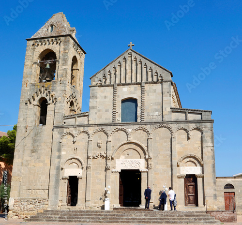 Facciata della chiesa di Dolianova (CA) Italia