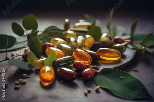Organic Medicine for Wellness  Herbal Capsules  alternative medicine  generative ai