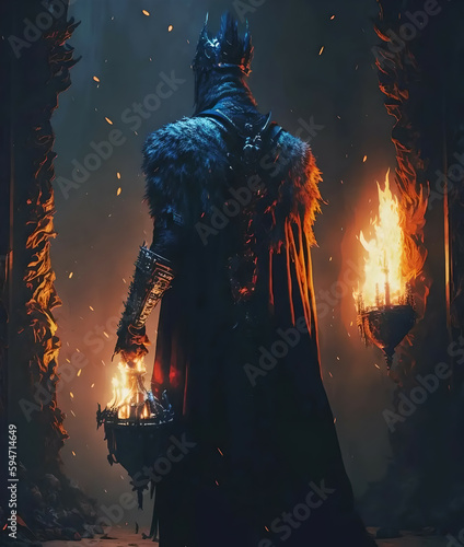 Warrior of the fiery kingdom of darkness