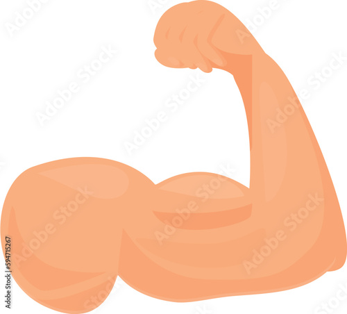 Hand bicep icon cartoon vector. Strong arm. Body flex
