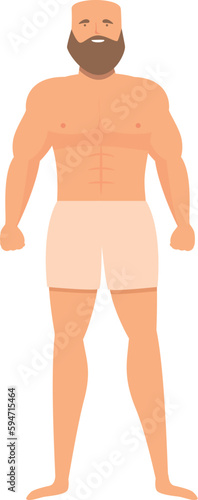 Healthy man icon cartoon vector. Muscle strong. Arm bicep