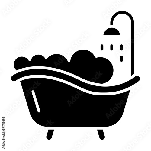 Bathtub Glyph Icon