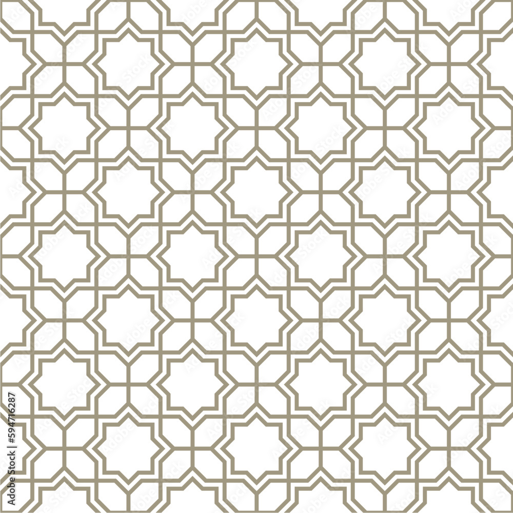 A seamless pattern with a geometric design in gold and white A seamless pattern with a geometric design in gold and white
