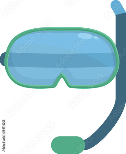 Scuba mask icon cartoon vector. Dive equipment. Water sport