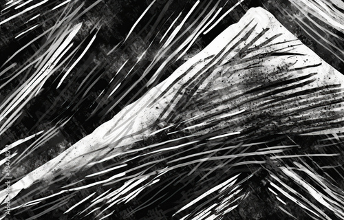 black and white brush stroke textured background Generative AI