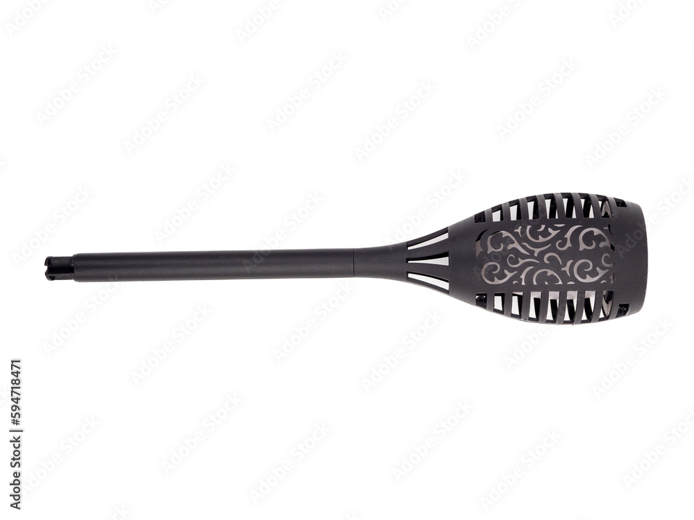 Solar-powered lamp for a path in a garden or park. Solar lamp on a white background. Solar-powered lamp for a path in a garden or park. Solar lamp on a white background.