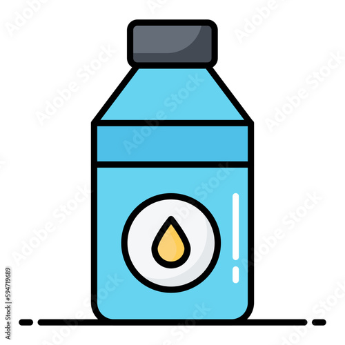 Distilled Water Line Color Icon