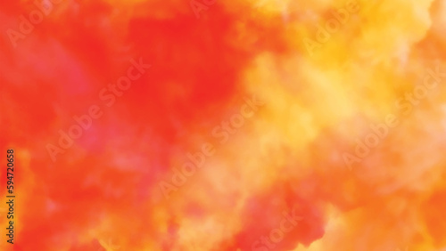 Orange and red watercolor vector background. Fire background