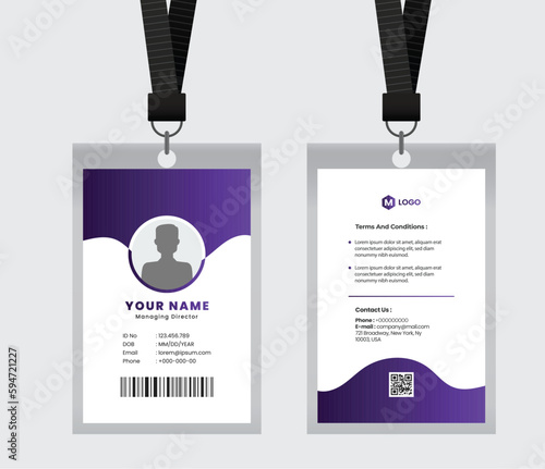 Contemporary ID Card Design for Employees