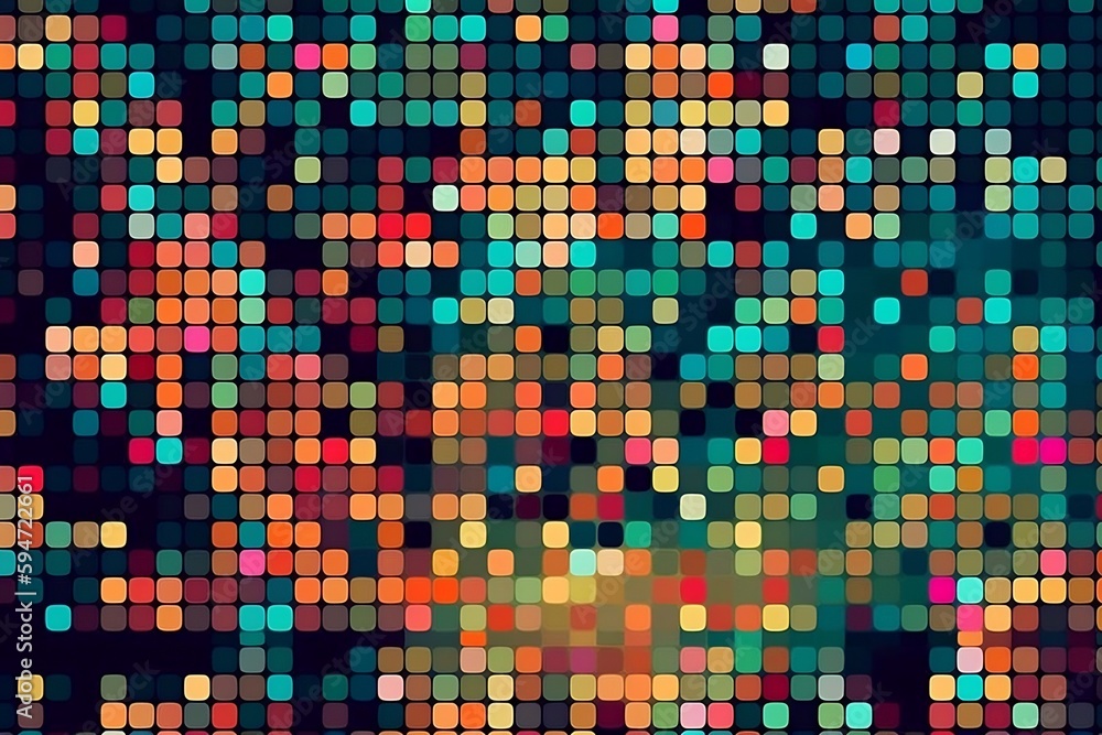 Fototapeta premium pattern of small squares or pixels, digital screen or display design. generative AI