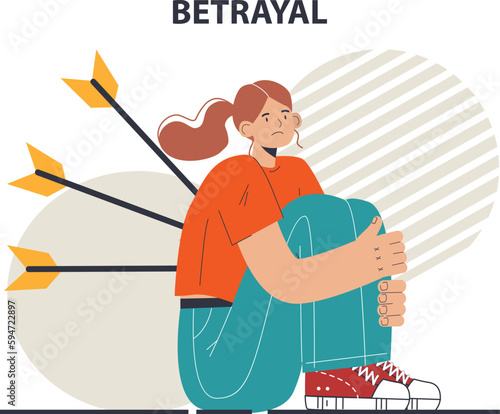 Betrayal concept. Dishonest partnership or fake agreement. Hidden