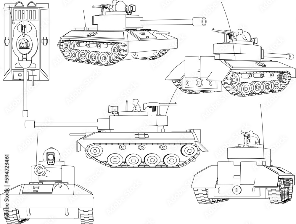 War battle tank illustration vector sketch War battle tank illustration vector sketch